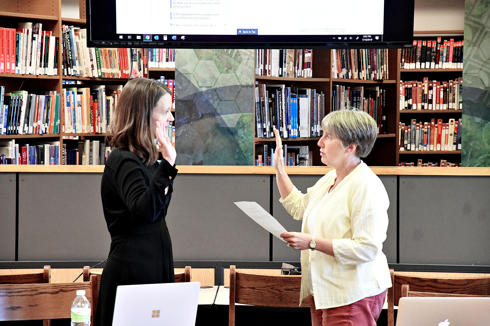 Tracy Meyer sworn in as secretary